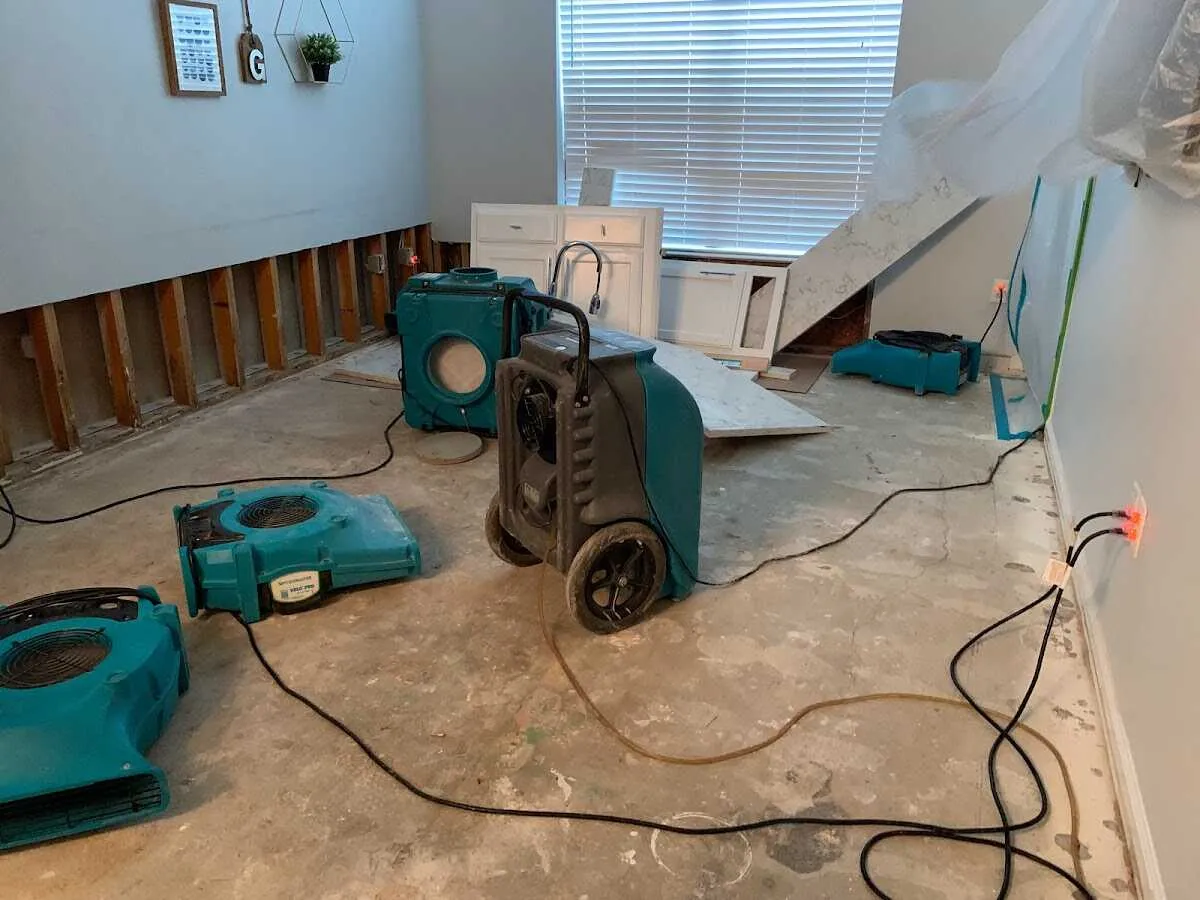 Dehumidifier in flood-cut room for Water Extraction & Removal in Grayson Valley